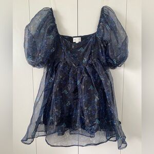 Jun&Ivy Mini Dress With Puffy Sleeves